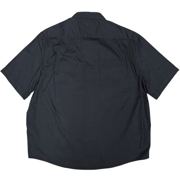 NWT Men's WRANGLER Relaxed Fit Short Sleeve Button Down Black Shirt | Size XL - Picture 3 of 7